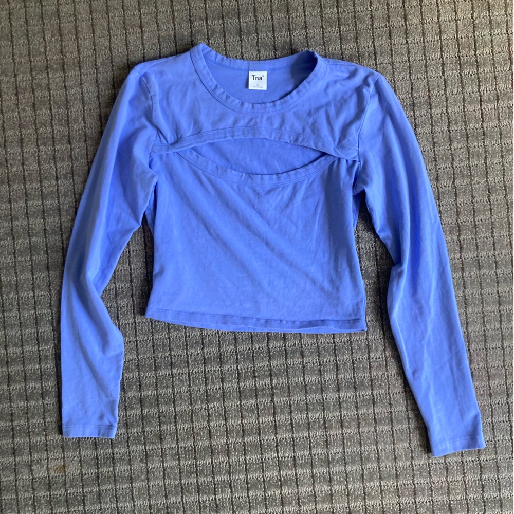 Purple long sleeve with cut out